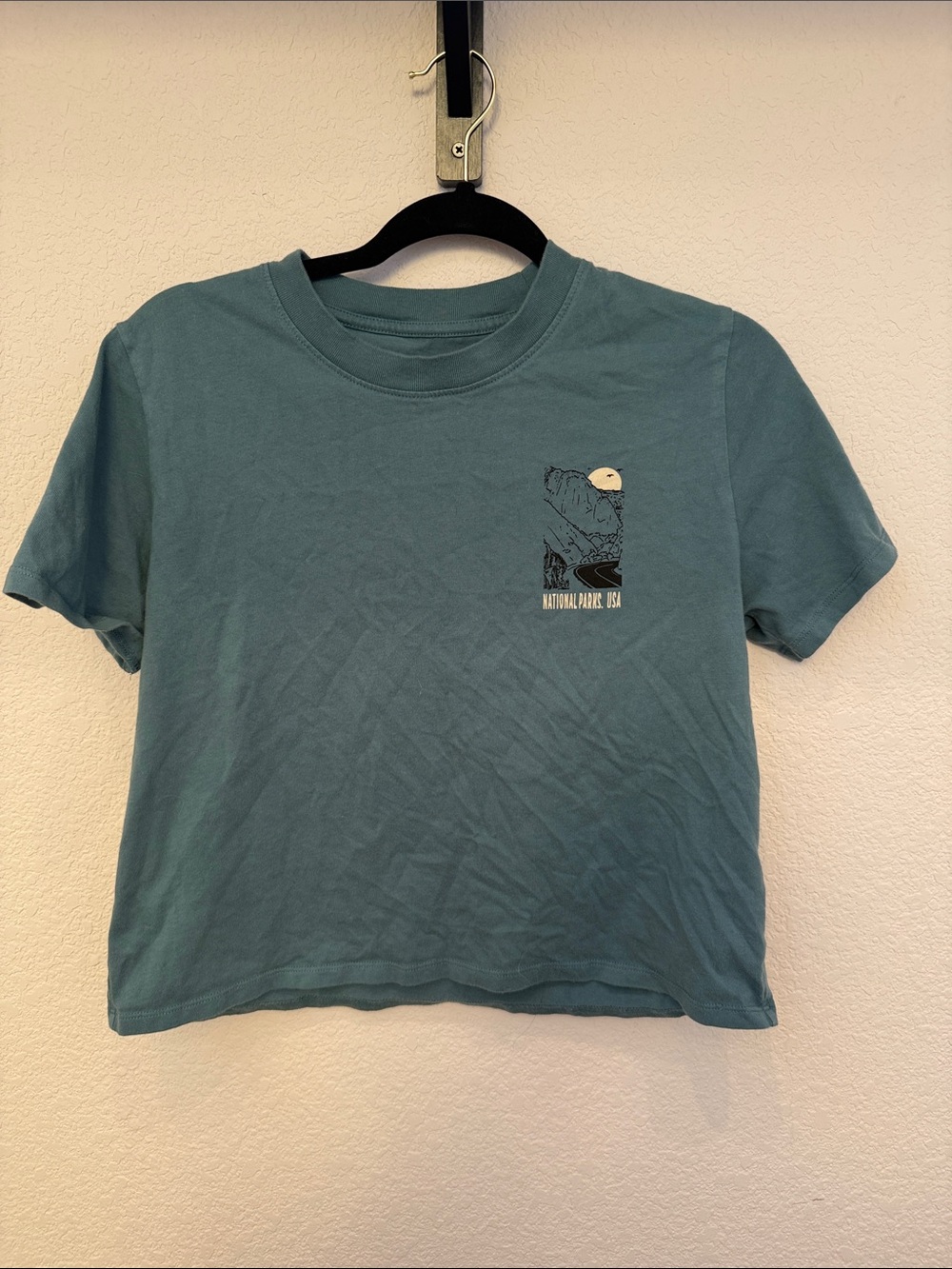 Parks Project Teal Cropped Tee Size M